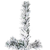 NNEVL Slim Artificial Half Christmas Tree with Flocked Snow 150 cm