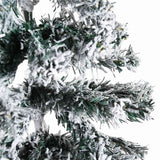 NNEVL Slim Artificial Half Christmas Tree with Flocked Snow 150 cm