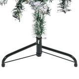 NNEVL Slim Artificial Half Christmas Tree with Flocked Snow 150 cm