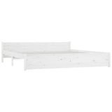 NNEVL Bed Frame with Drawers White 183x203 cm King Size