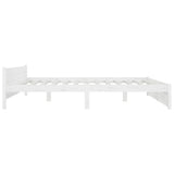NNEVL Bed Frame with Drawers White 183x203 cm King Size