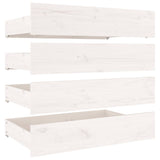 NNEVL Bed Frame with Drawers White 183x203 cm King Size