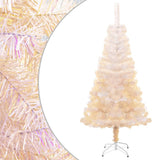 NNEVL Artificial Christmas Tree with Iridescent Tips White 150 cm PVC