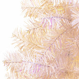 NNEVL Artificial Christmas Tree with Iridescent Tips White 150 cm PVC