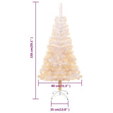 NNEVL Artificial Christmas Tree with Iridescent Tips White 150 cm PVC