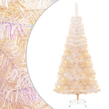 NNEVL Artificial Christmas Tree with Iridescent Tips White 210 cm PVC