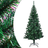 NNEVL Artificial Christmas Tree with Iridescent Tips Green 210 cm PVC