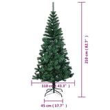 NNEVL Artificial Christmas Tree with Iridescent Tips Green 210 cm PVC