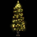 NNEVL Swirl Pre-lit Christmas Tree with Pot Green 120 cm PVC