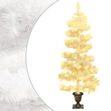 NNEVL Swirl Pre-lit Christmas Tree with Pot White 120 cm PVC