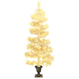NNEVL Swirl Pre-lit Christmas Tree with Pot White 120 cm PVC