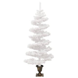 NNEVL Swirl Pre-lit Christmas Tree with Pot White 120 cm PVC