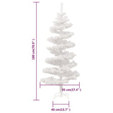 NNEVL Swirl Pre-lit Christmas Tree with Stand White 180 cm PVC
