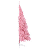 NNEVL Artificial Half Christmas Tree with Stand Pink 240 cm PVC