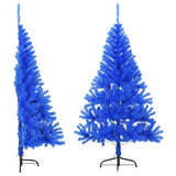 NNEVL Artificial Half Christmas Tree with Stand Blue 150 cm PVC
