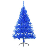 NNEVL Artificial Half Christmas Tree with Stand Blue 150 cm PVC