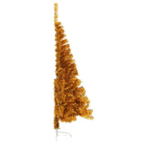 NNEVL Artificial Half Christmas Tree with Stand Gold 150 cm PET
