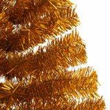 NNEVL Artificial Half Christmas Tree with Stand Gold 150 cm PET