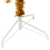 NNEVL Artificial Half Christmas Tree with Stand Gold 210 cm PET