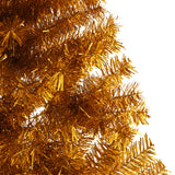NNEVL Artificial Half Christmas Tree with Stand Gold 210 cm PET