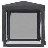 NNEVL Party Tent with 4 Mesh Sidewalls Anthracite 2x2 m HDPE