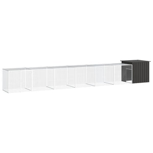 NNEVL Chicken Cage Anthracite 700x91x100 cm Galvanised Steel