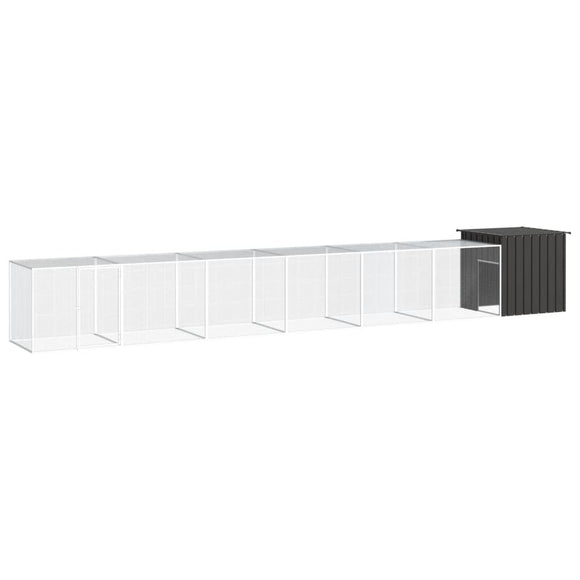 NNEVL Chicken Cage Anthracite 700x91x100 cm Galvanised Steel