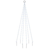 NNEVL Christmas Tree on Flagpole Cold white 108 LEDs 180 cm