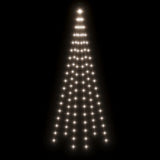 NNEVL Christmas Tree on Flagpole Cold white 108 LEDs 180 cm
