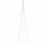 NNEVL Christmas Tree on Flagpole Warm White 310 LEDs 300 cm
