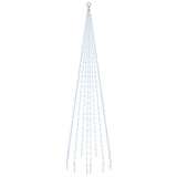 NNEVL Christmas Tree on Flagpole Cold white 310 LEDs 300 cm