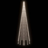 NNEVL Christmas Tree on Flagpole Cold white 310 LEDs 300 cm