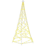 NNEVL Christmas Tree on Flagpole Warm White 200 LEDs 180 cm