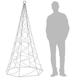 NNEVL Christmas Tree on Flagpole Warm White 200 LEDs 180 cm