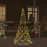 NNEVL Christmas Tree on Flagpole Warm White 200 LEDs 180 cm
