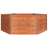 NNEVL Garden Raised Bed Rusty 129x129x45 cm Corten Steel