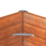 NNEVL Garden Raised Bed Rusty 129x129x45 cm Corten Steel