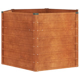 NNEVL Garden Raised Bed Rusty 129x129x77 cm Corten Steel