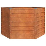 NNEVL Garden Raised Bed Rusty 129x129x77 cm Corten Steel