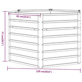 NNEVL Garden Raised Bed Rusty 129x129x77 cm Corten Steel