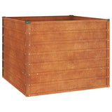 NNEVL Garden Raised Bed Rusty 100x100x77 cm Corten Steel