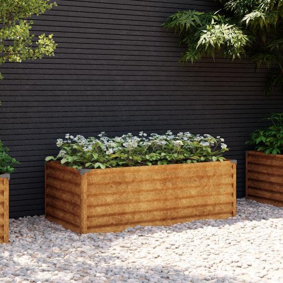 NNEVL Garden Raised Bed 100x50x36 cm Corten Steel