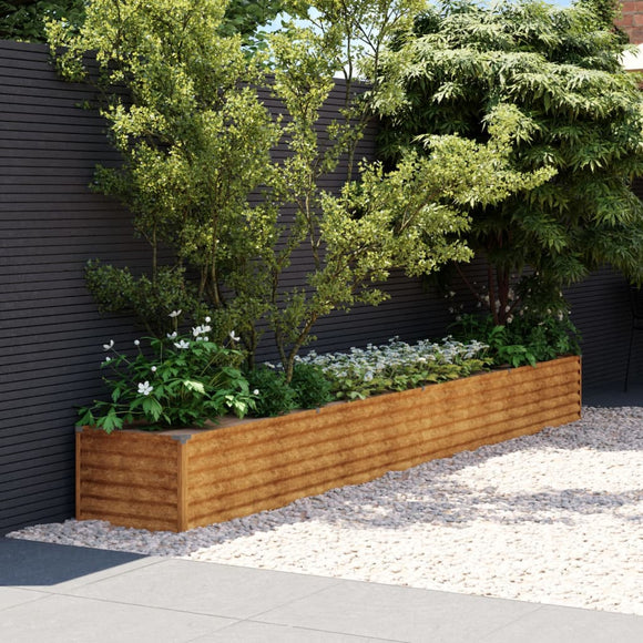 NNEVL Garden Raised Bed 386x50x36 cm Corten Steel