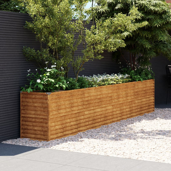 NNEVL Garden Raised Bed 385x50x69 cm Corten Steel