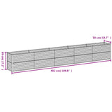 NNEVL Garden Raised Bed 482x50x69 cm Corten Steel