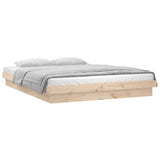 NNEVL LED Bed Frame without Mattress 150x200 cm Solid Wood