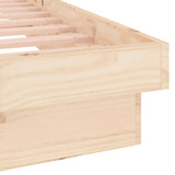 NNEVL LED Bed Frame without Mattress 150x200 cm Solid Wood