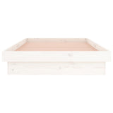 NNEVL LED Bed Frame without Mattress White 90x190 cm Solid Wood