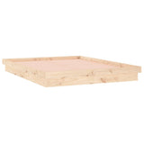 NNEVL LED Bed Frame without Mattress 135x190 cm Solid Wood