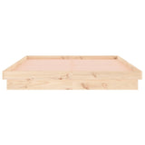 NNEVL LED Bed Frame without Mattress 135x190 cm Solid Wood